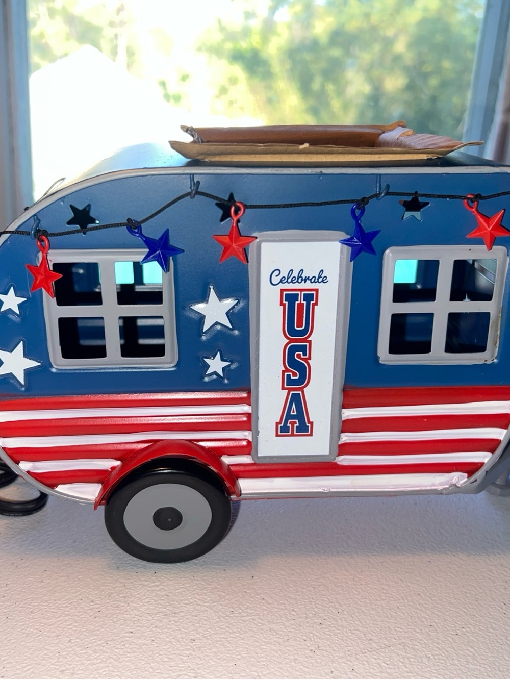 Scentsy Land of Liberty USA Camper Plug-In Electric Wax Warmer Glass Dish